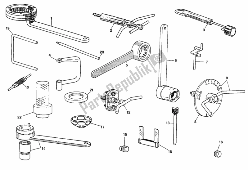 All parts for the Workshop Service Tools, Engine of the Ducati Supersport 400 SS 1997